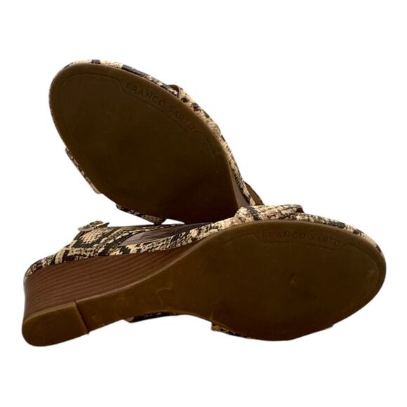 Franco Sarto Danila2 Wedge Sandals Reptile Snakeskin 9.5 - Picture 13 of 13